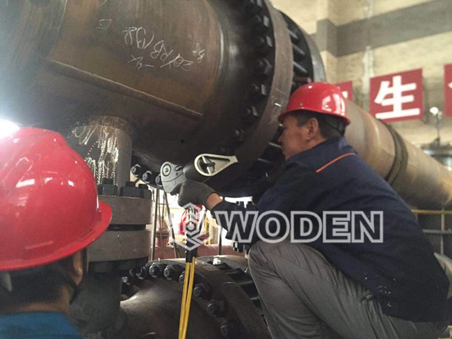 沃顿压力容器专用液压扳手应用于山东某压力容器厂